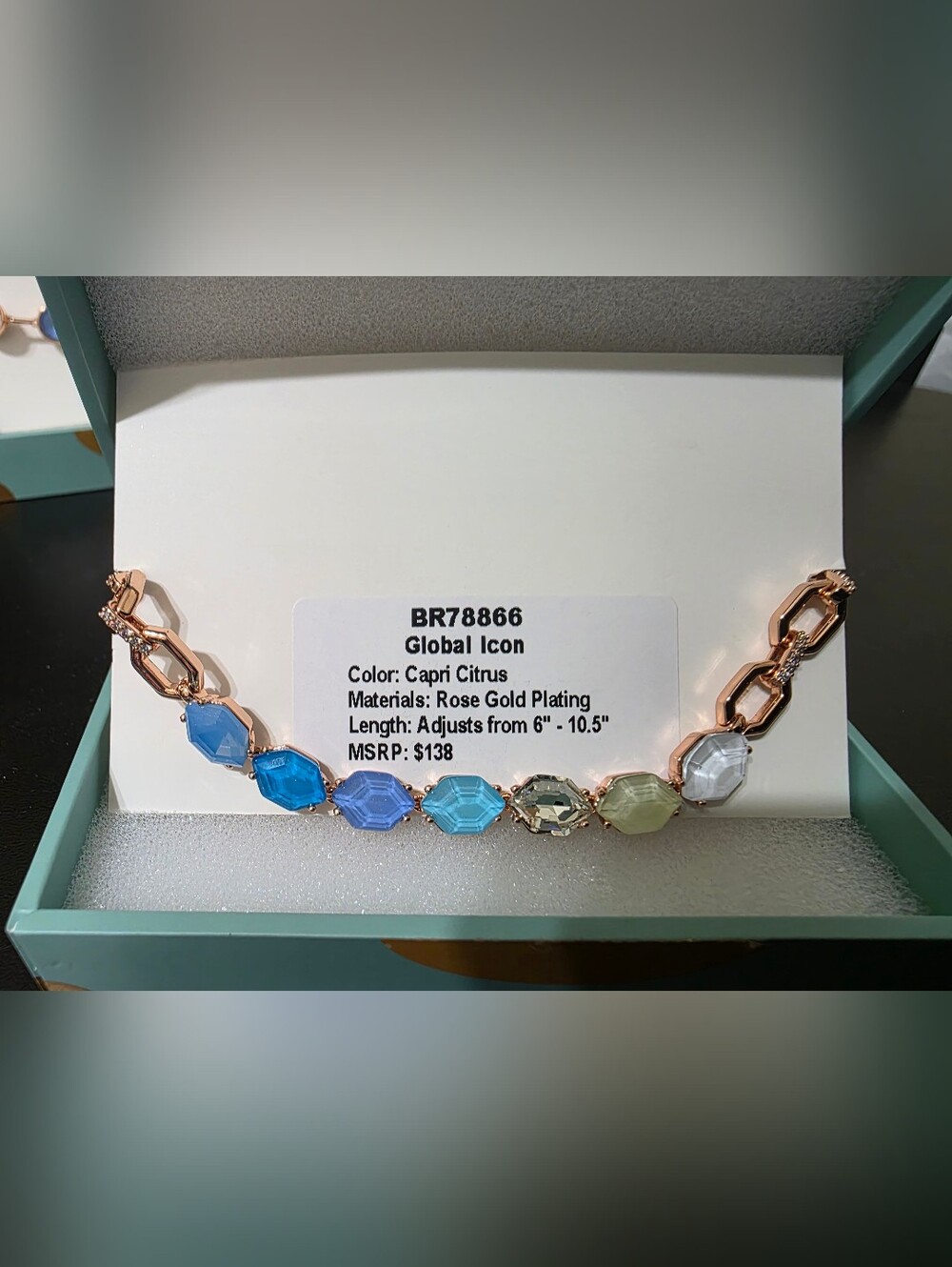 Capri Citrus Rose Gold Plated Jewel Candy Bracelet